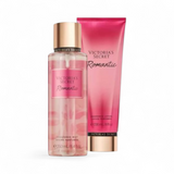 🌹 Kit Feminino Victoria’s Secret Romantic – Body Splash 250ml + Creme Hidratante 236ml