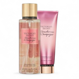 🍓 Kit Feminino Victoria’s Secret Strawberry & Champagne – Body Splash 250ml + Creme Hidratante 236ml