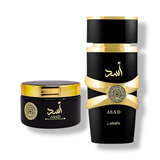 🖤 KIT MASCULINO – LATTAFA ASAD TRADICIONAL 100ML + ISABELLE LÁ BELLE PASTA CORPORAL 200ML