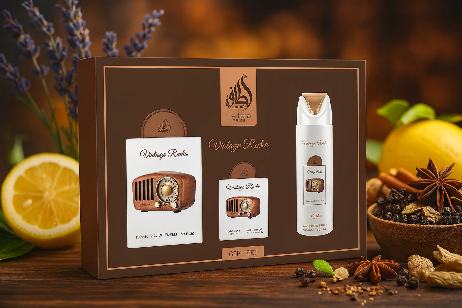 📻 Perfume Unissex – Lattafa Vintage Radio Gift Set