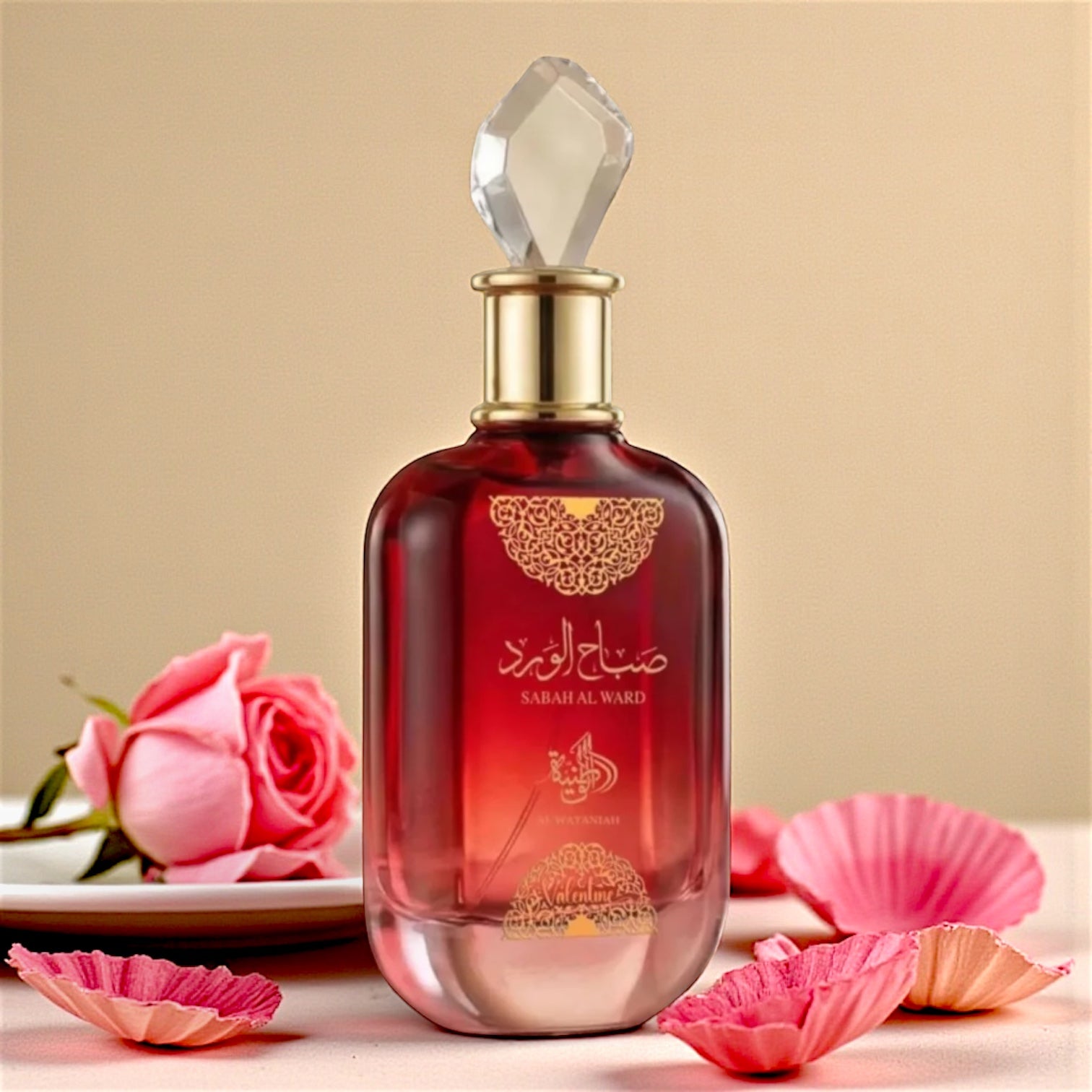 ✨ Perfume Feminino – Al Wataniah Sabah Al Ward Valentine Eau de Parfum 100ml ✨