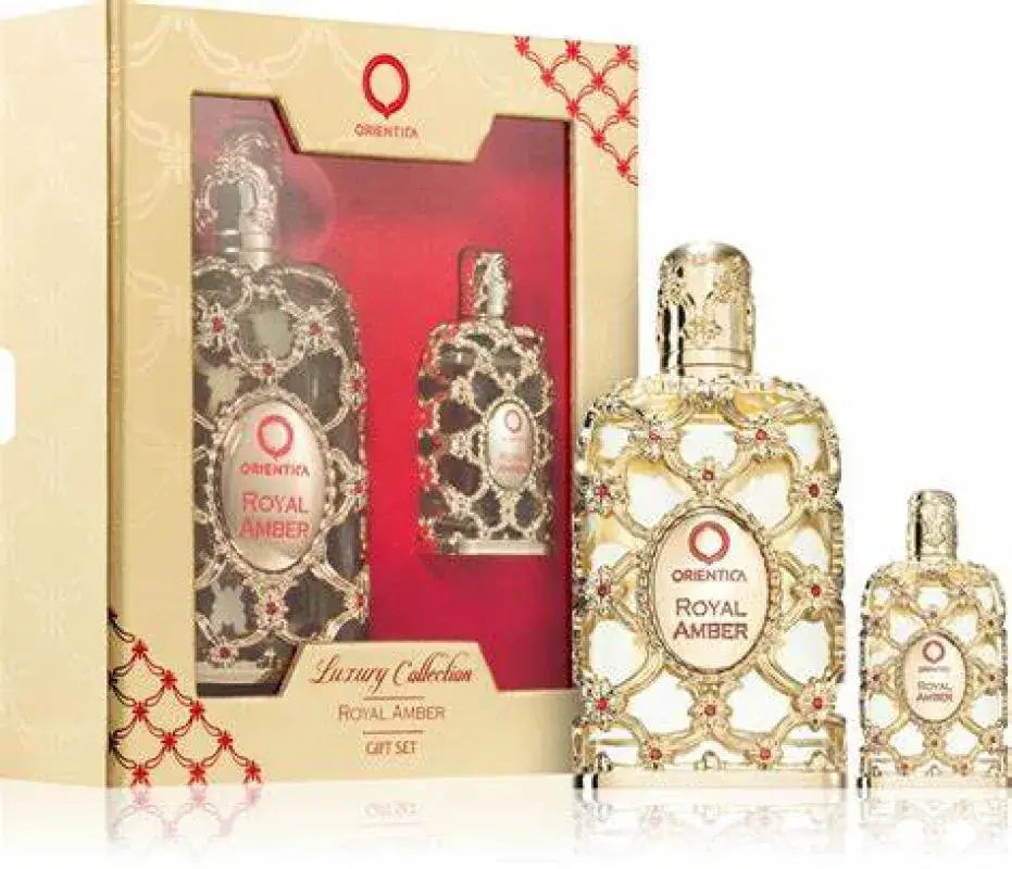 👑 Kit Perfume Unissex – Orientica Royal Amber Eau de Parfum 30ml + Travel Spray 7,5ml