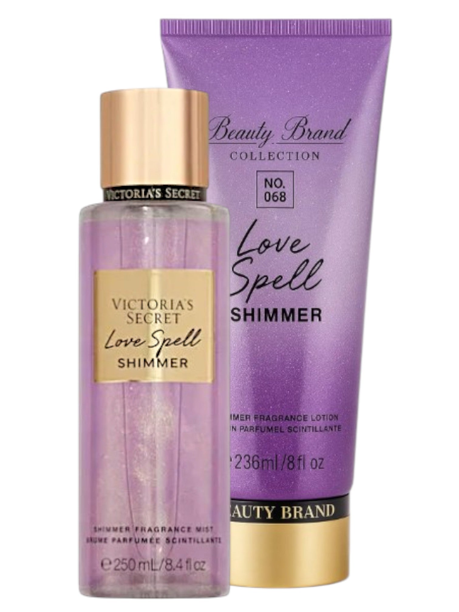 Victoria’s Secret – Kit Body Splash 250ml + Creme Hidratante 236ml Love Spell Shimmer