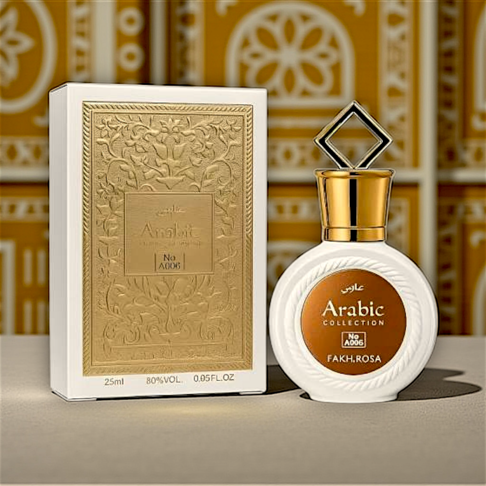 🌸 Perfume Feminino Árabe – Arabic Miniatura A006 Fakhar Rose Eau de Parfum 25ml