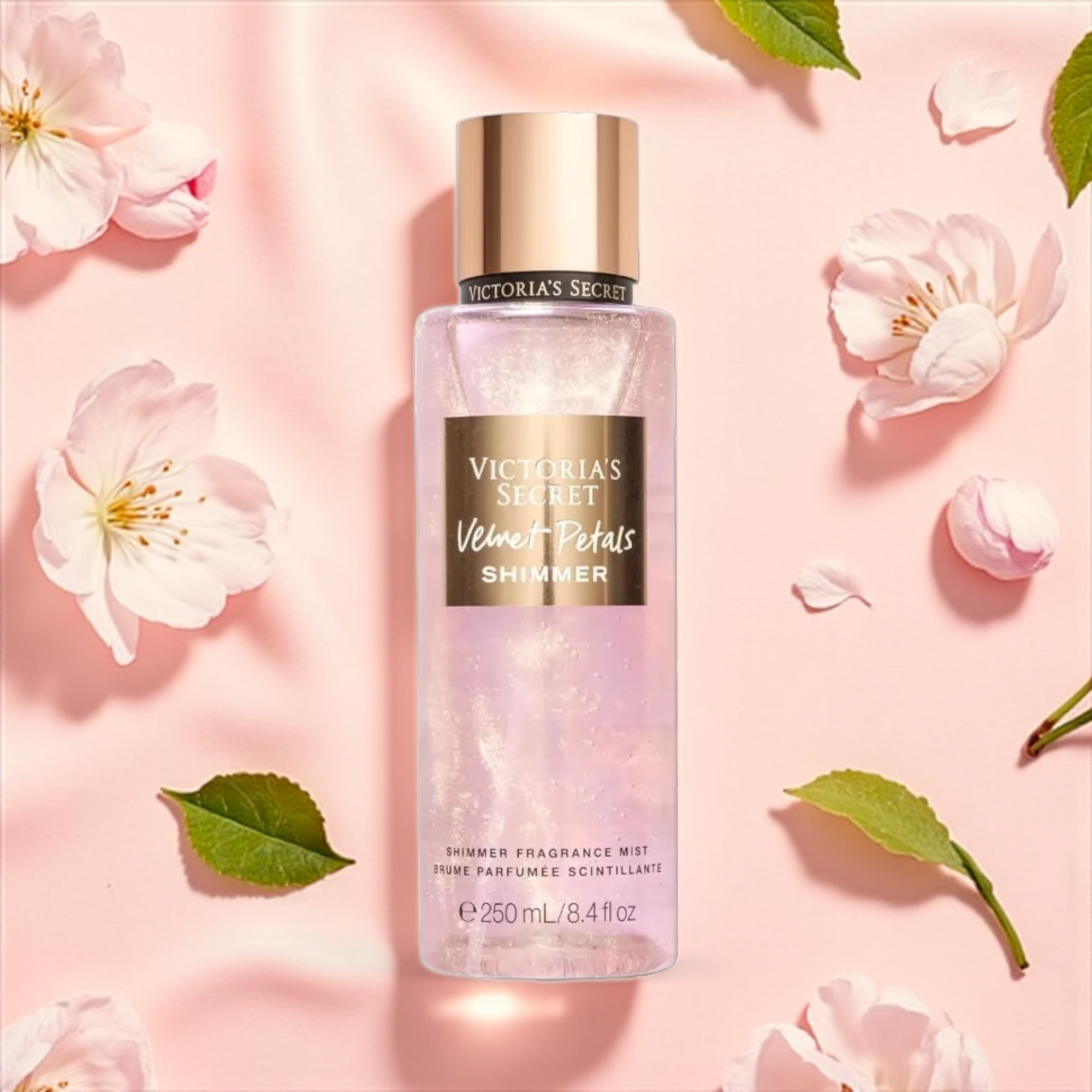✨ Body Splash com Brilho Victoria’s Secret Velvet Petals Shimmer – 250ml