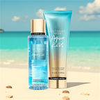 💦 Kit Feminino Victoria’s Secret Aqua Kiss – Body Splash 250ml + Creme Hidratante 236ml