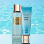 💦 Kit Feminino Victoria’s Secret Aqua Kiss Shimmer – Body Splash 250ml + Creme Hidratante 236ml