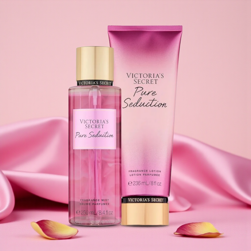 💖 VICTORIA’S SECRET – KIT BODY SPLASH 250ML + CREME HIDRATANTE 236ML PURE SEDUCTION SHIMMER