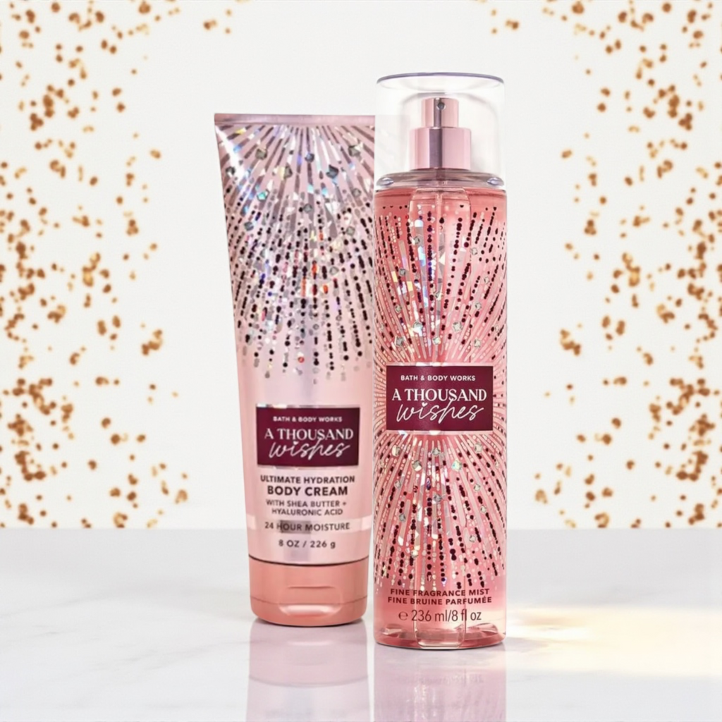 ✨ Kit Body Spray 146ml + Creme Corporal 226ml – Bath & Body Works A Thousand Wishes