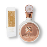 🌹 KIT FEMININO – LATTAFA FAKHAR ROSE 100ML + ISABELLE LÁ BELLE CREME CORPORAL 200ML