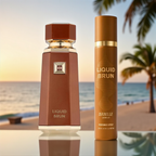🤎 KIT MASCULINO – LATTAFA LIQUID BRUN 100ML + SPRAY CORPORAL MASCULINO 300ML