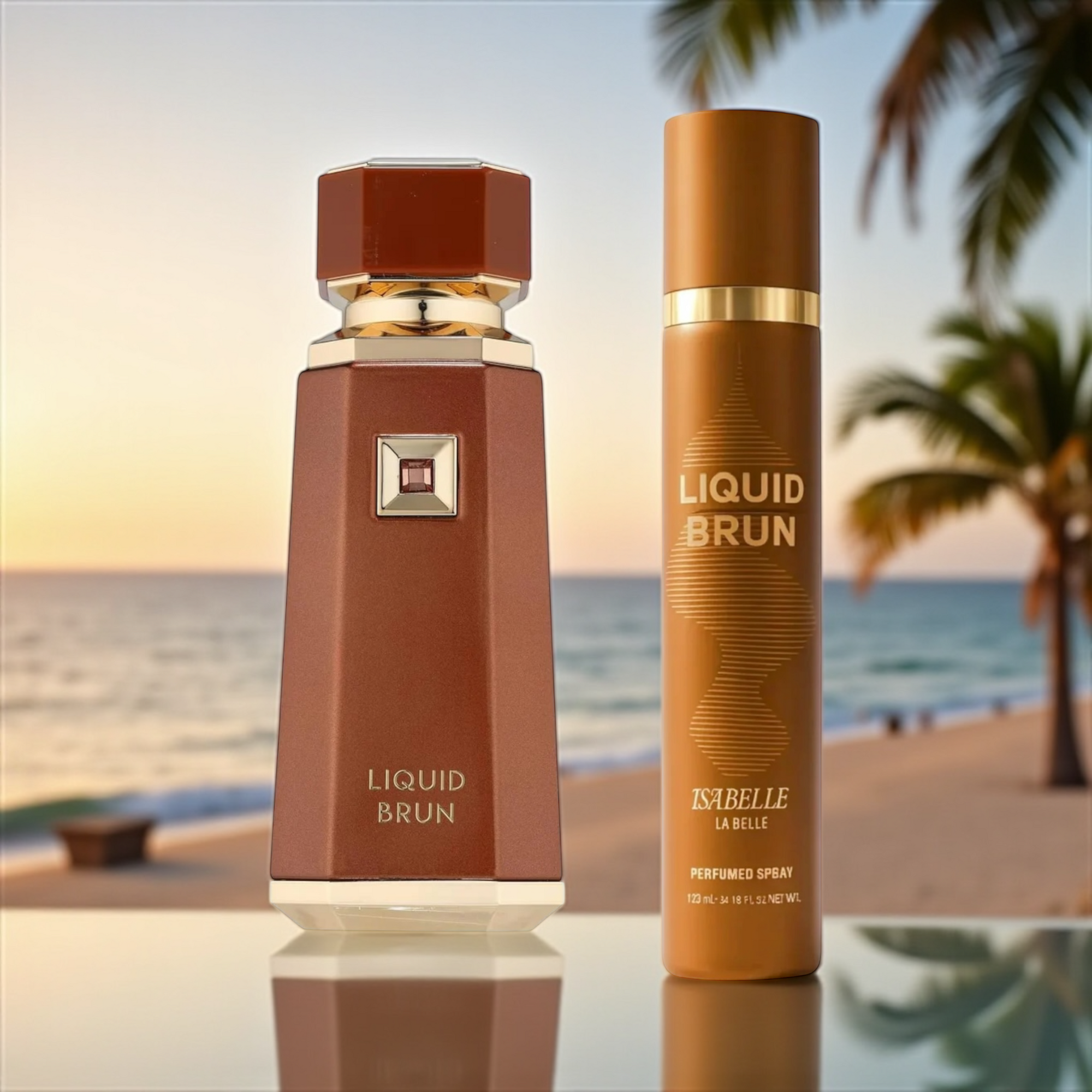 🤎 KIT MASCULINO – LATTAFA LIQUID BRUN 100ML + SPRAY CORPORAL MASCULINO 300ML