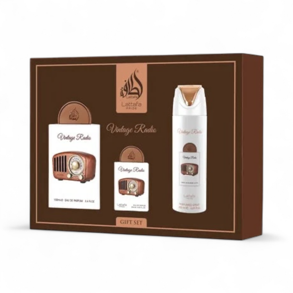 📻 Perfume Unissex – Lattafa Vintage Radio Gift Set