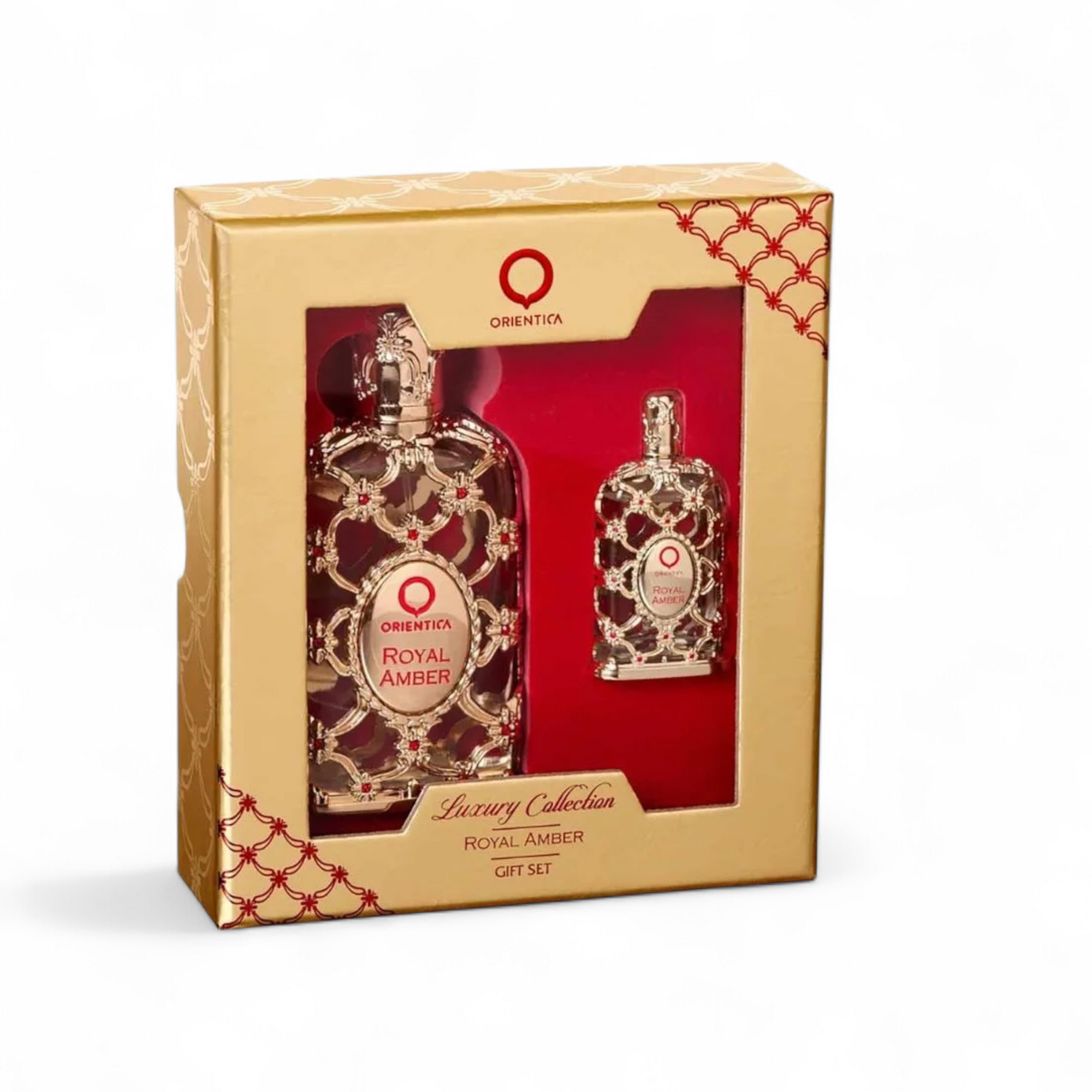 👑 Kit Perfume Unissex – Orientica Royal Amber Eau de Parfum 30ml + Travel Spray 7,5ml