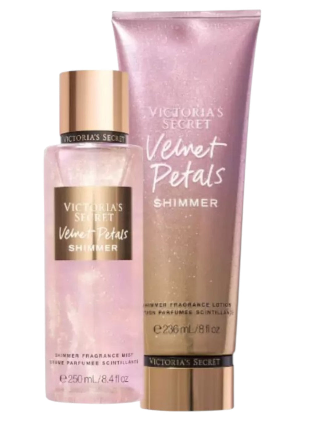 Victoria’s Secret – Kit Body Splash 250ml + Creme Hidratante 236ml Velvet Petals Shimmer